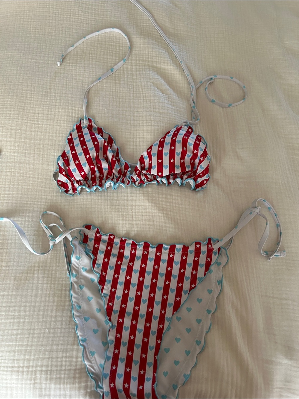 Patriotic reversible bathing suit